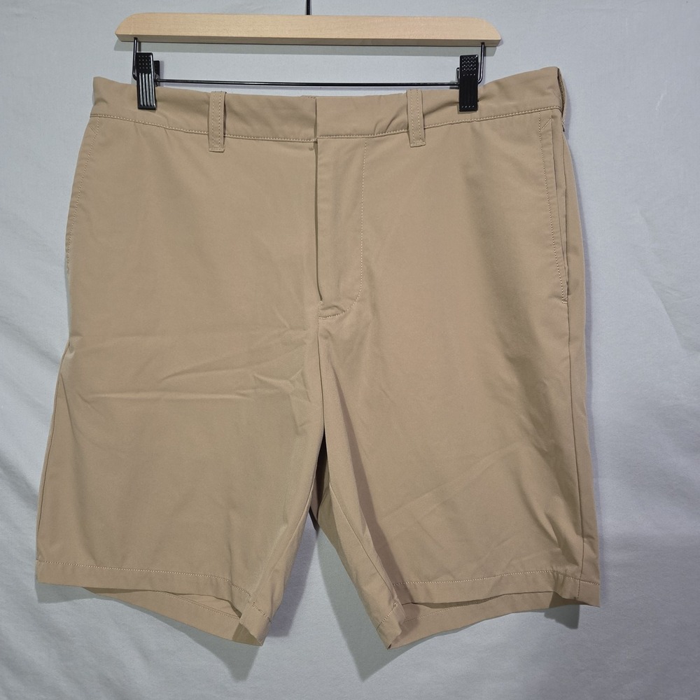 J Crew Mens Tech‎ Shorts 33" x 9" Inseam Driftwood Tan Golf Preppy Academia